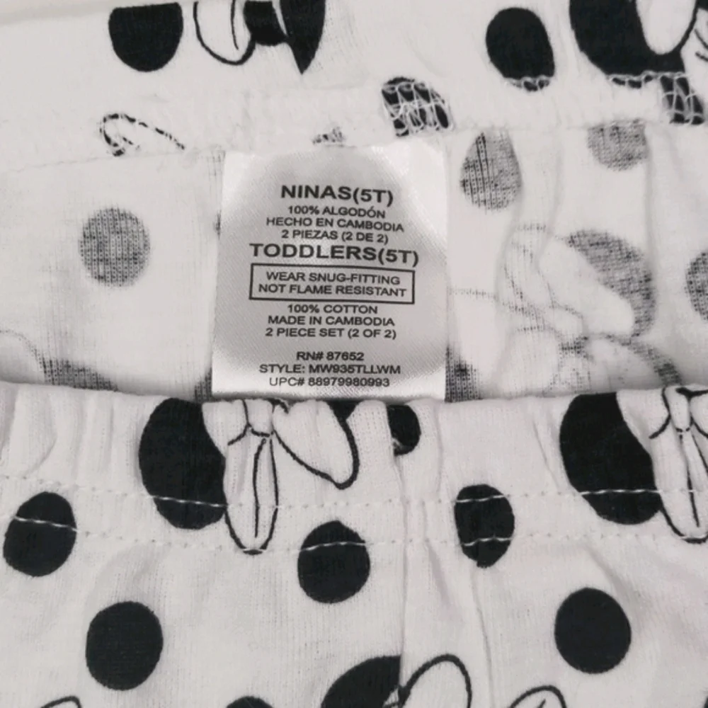 💰NWOT! DISNEY ▪︎ MINNIE MOUSE PAJAMA SET ▪︎ SIZE 5T - Picture 9 of 9